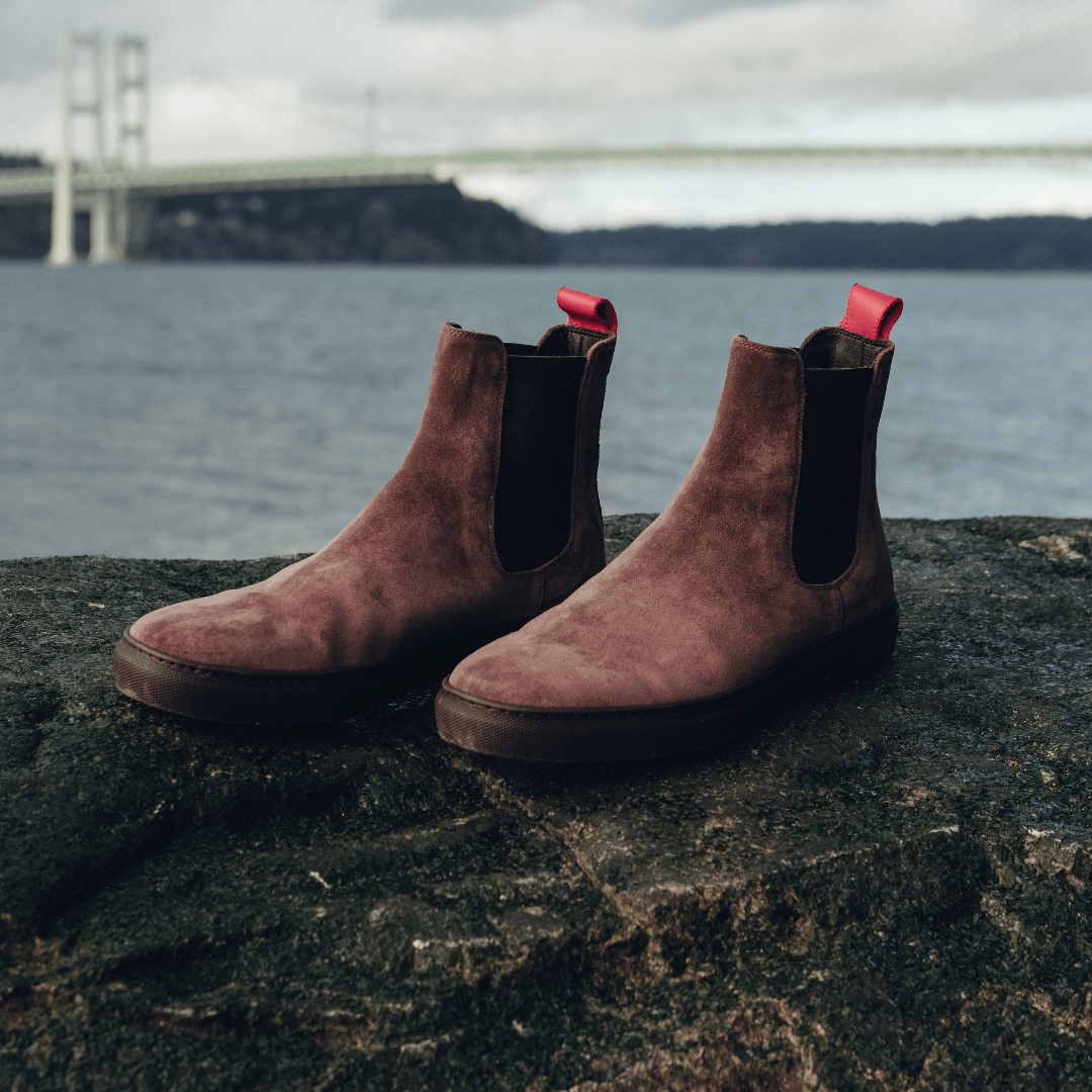 Men's Brown Suede Chelsea Sneaker