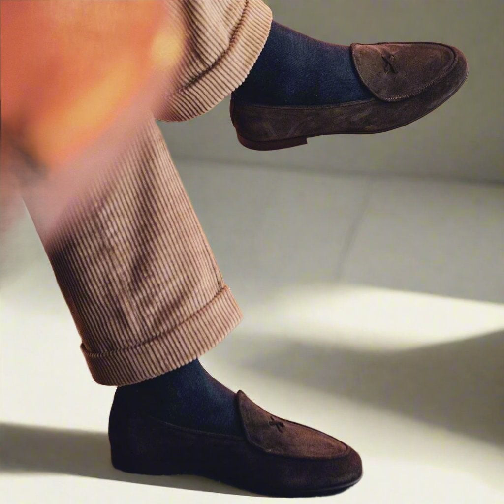 Ribbed Loop Sock - Navy