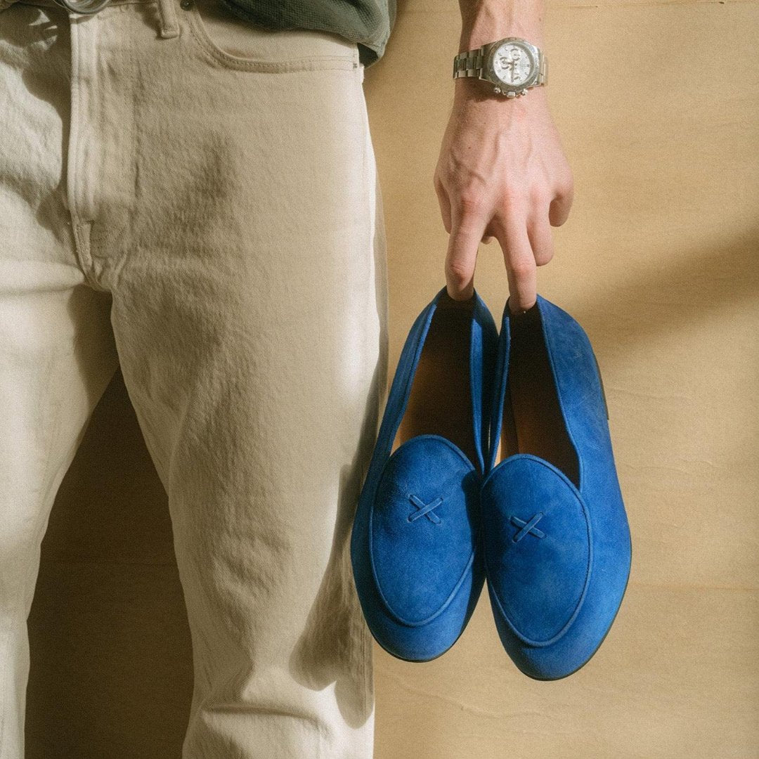 Men's Cobalt Suede Milano Loafer