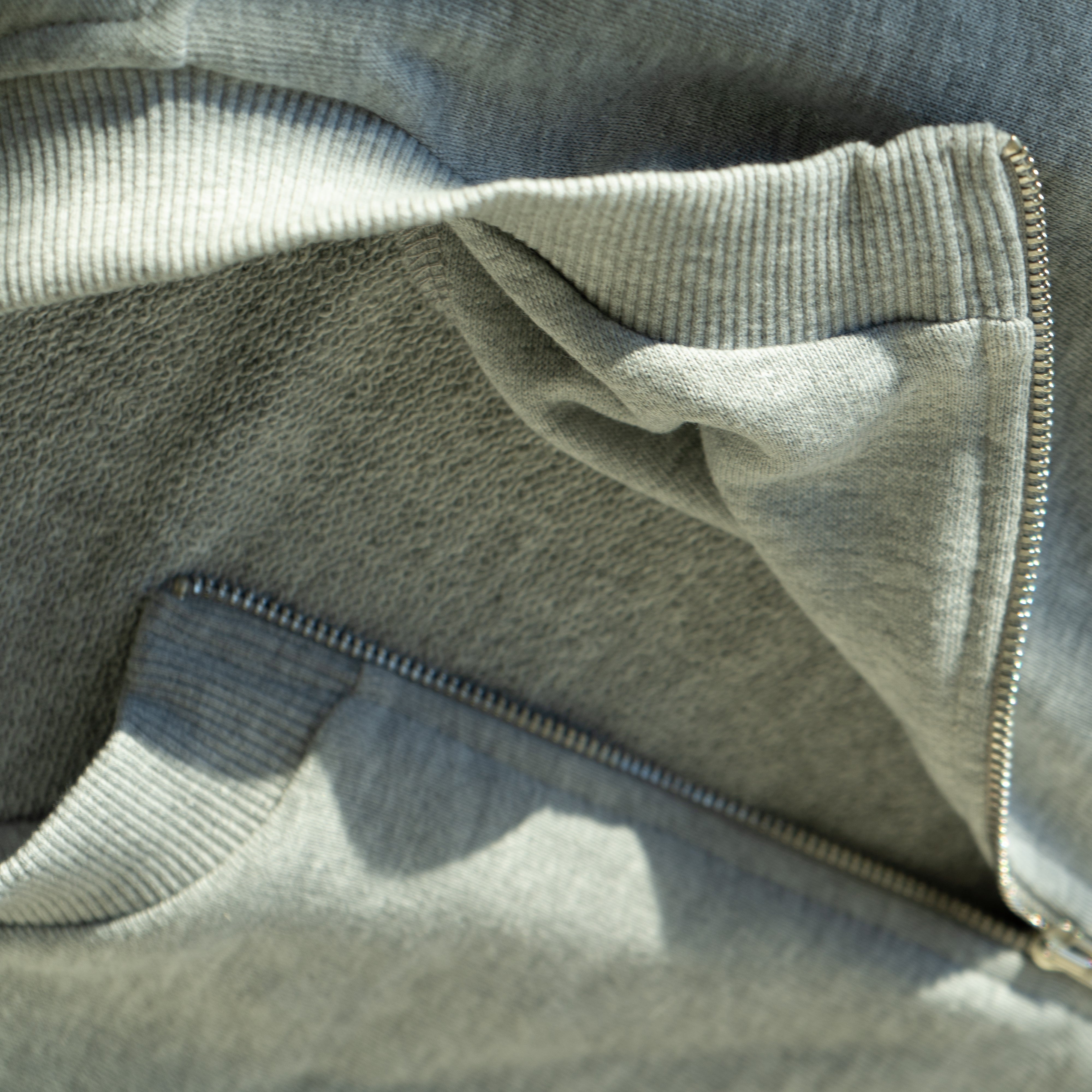 Women's Vintage Zip Crewneck Sweatshirt - Heather Grey