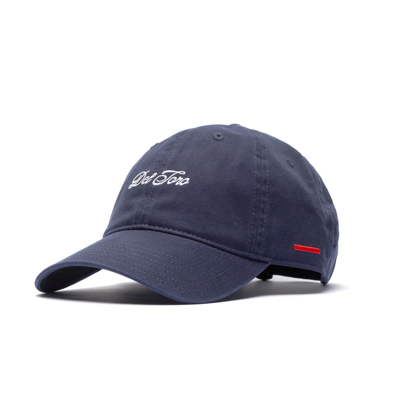 Embroidered Side Stripe Dad Hat - Navy