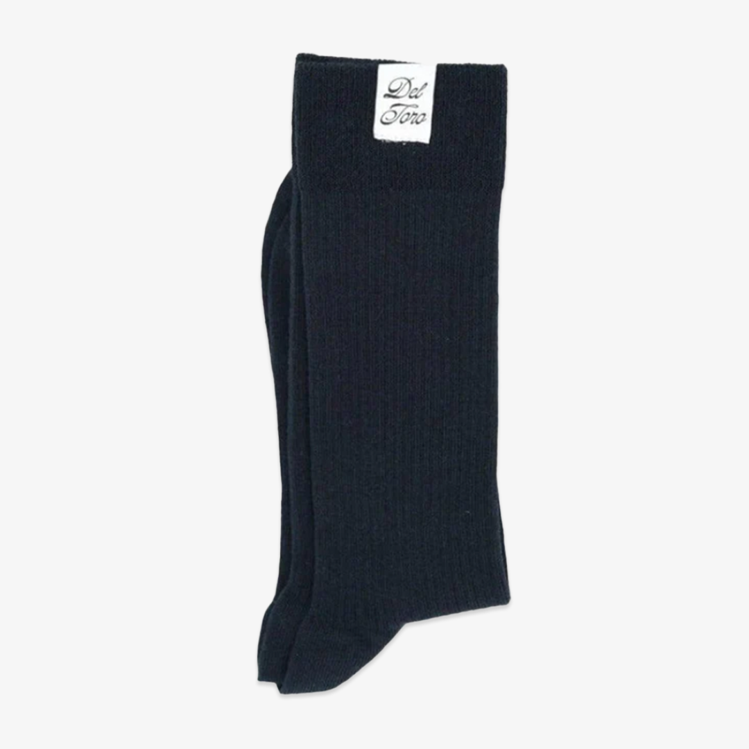 Ribbed Loop Sock - Navy