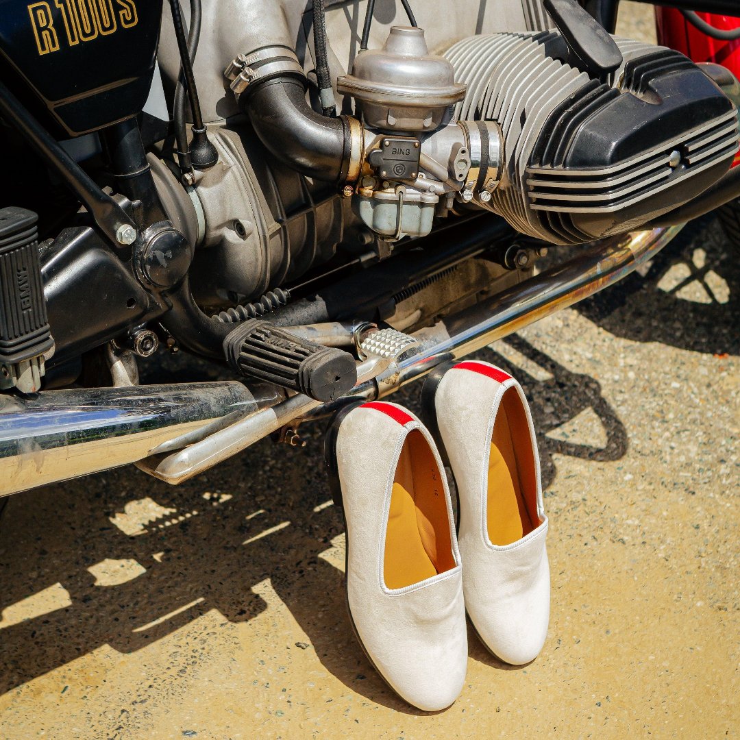 Men's Cream Velvet Slipper II