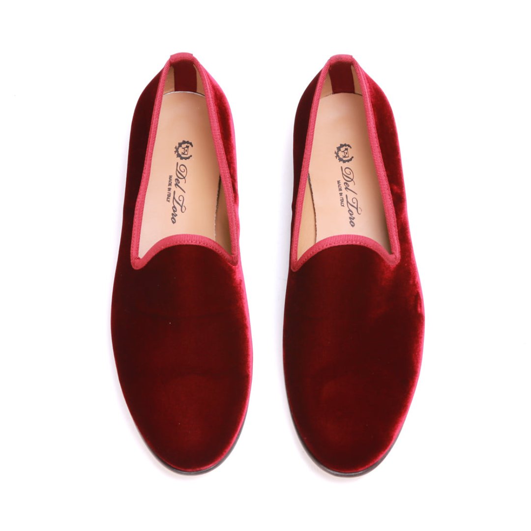 Men's Merlot Velvet Slipper