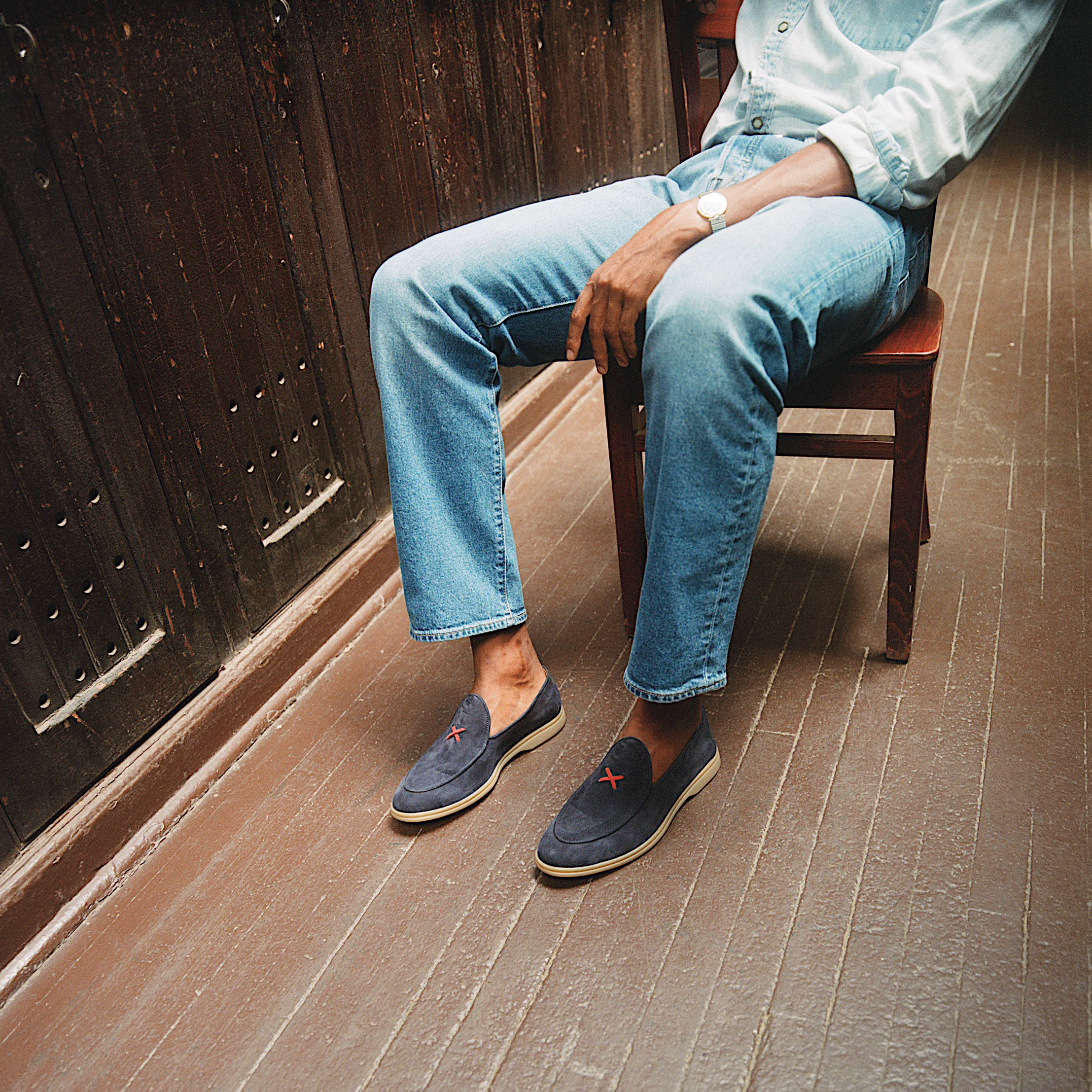 Navy Suede Ryder Cup Viaggio Loafer