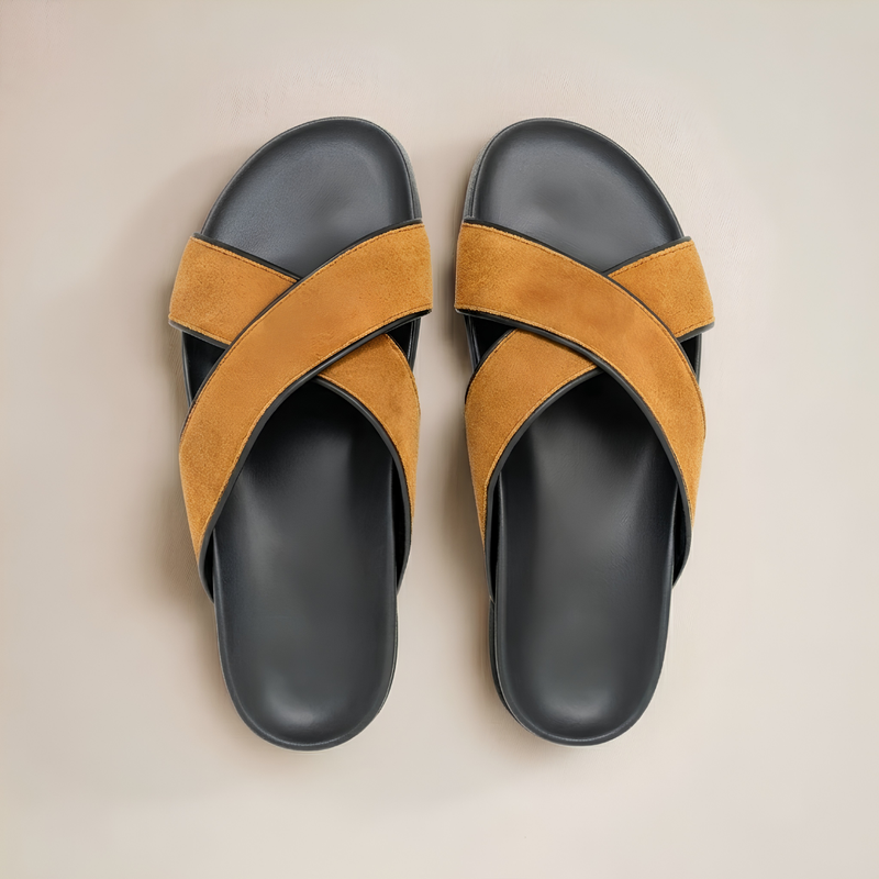 Men's Tan Amalfi Crossover Sandal