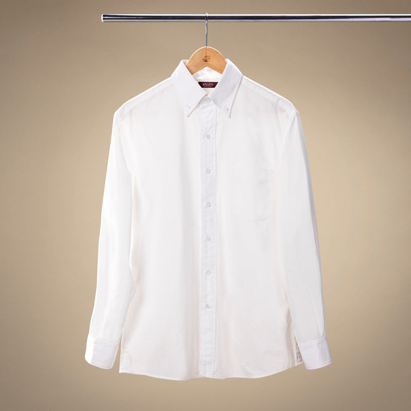Button Down Shirt - Solid Panna White
