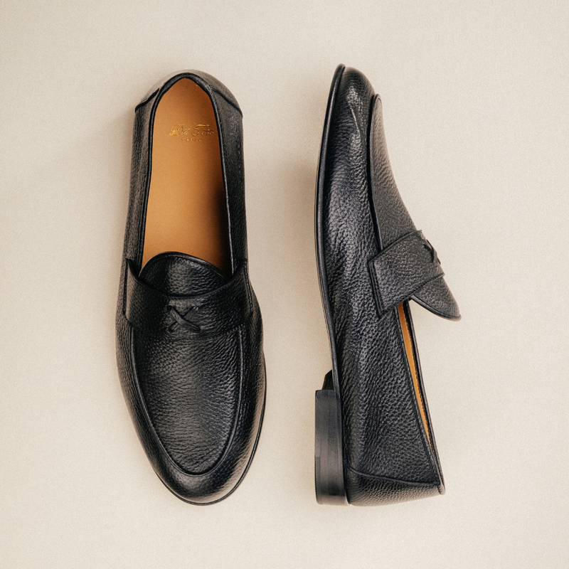 Men's Black Deerskin Centesimo