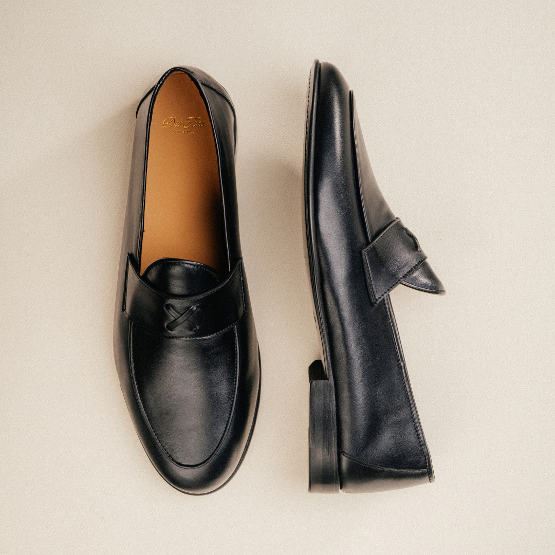 Men's Black Leather Centesimo