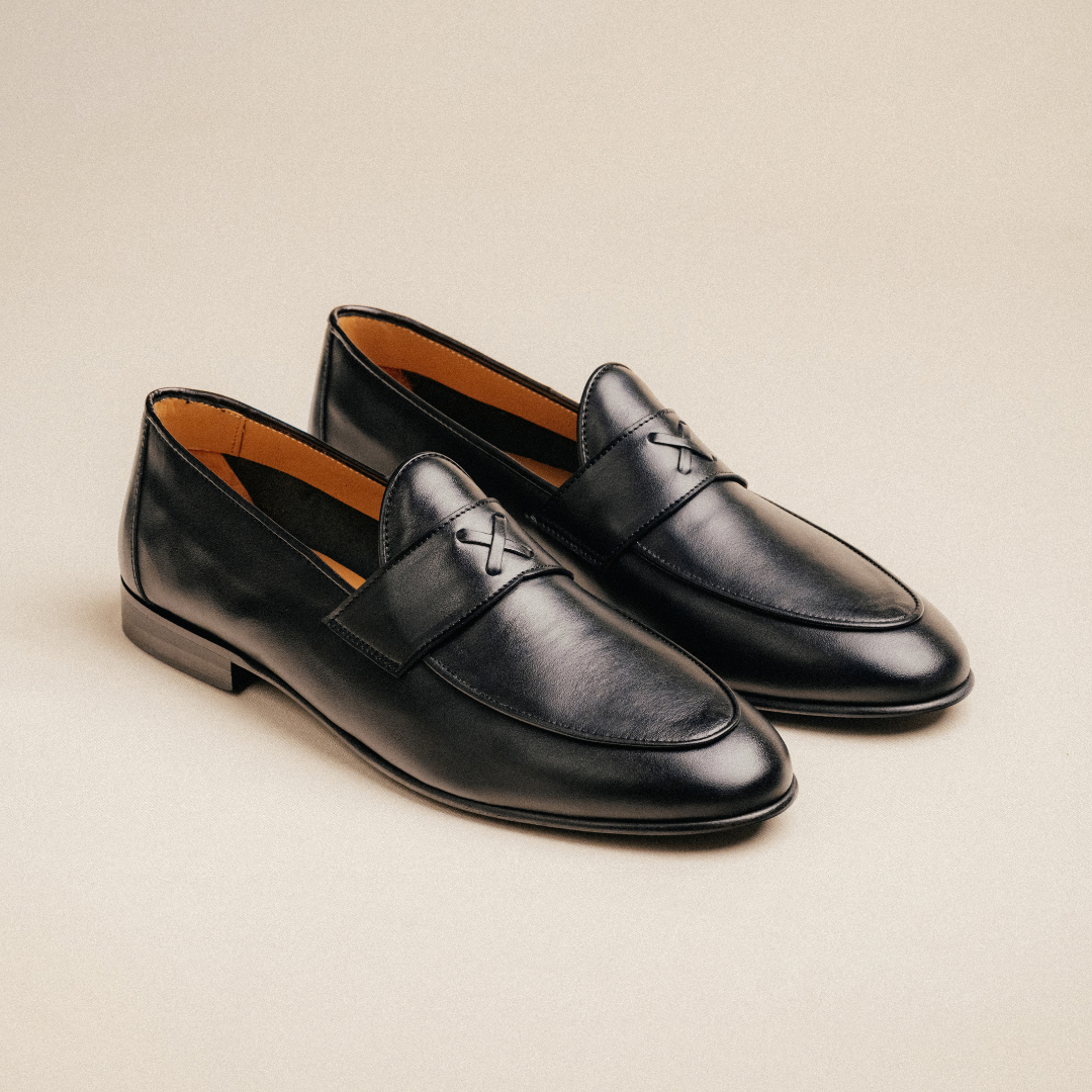 Men's Black Leather Centesimo