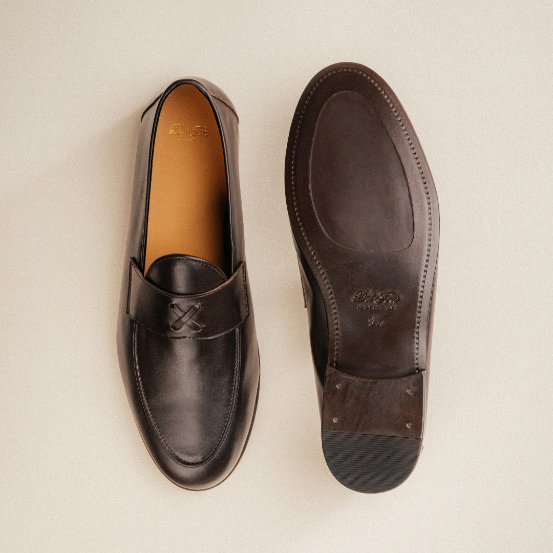 Men's Dark Brown Leather Centesimo Loafer