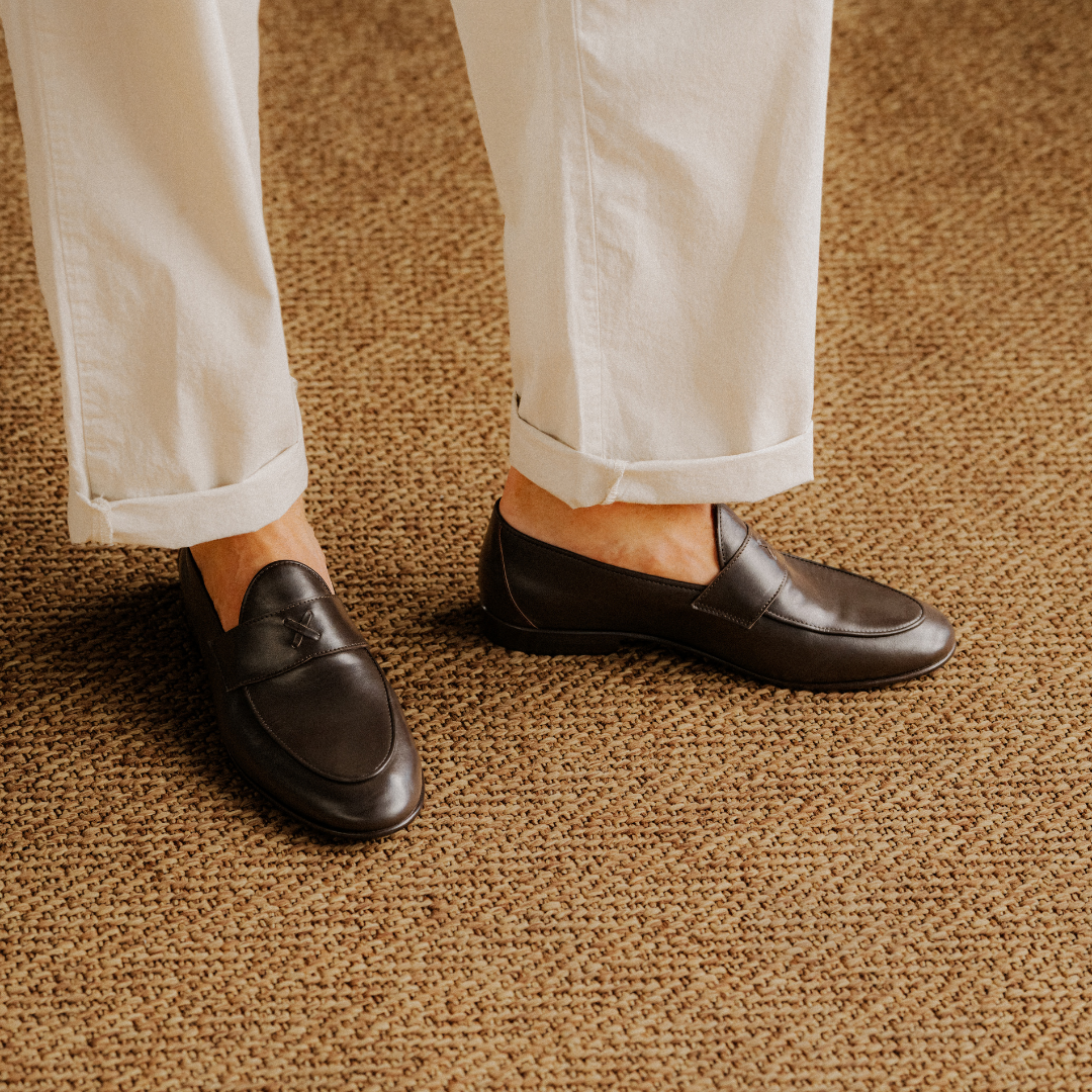 Men's Dark Brown Leather Centesimo Loafer