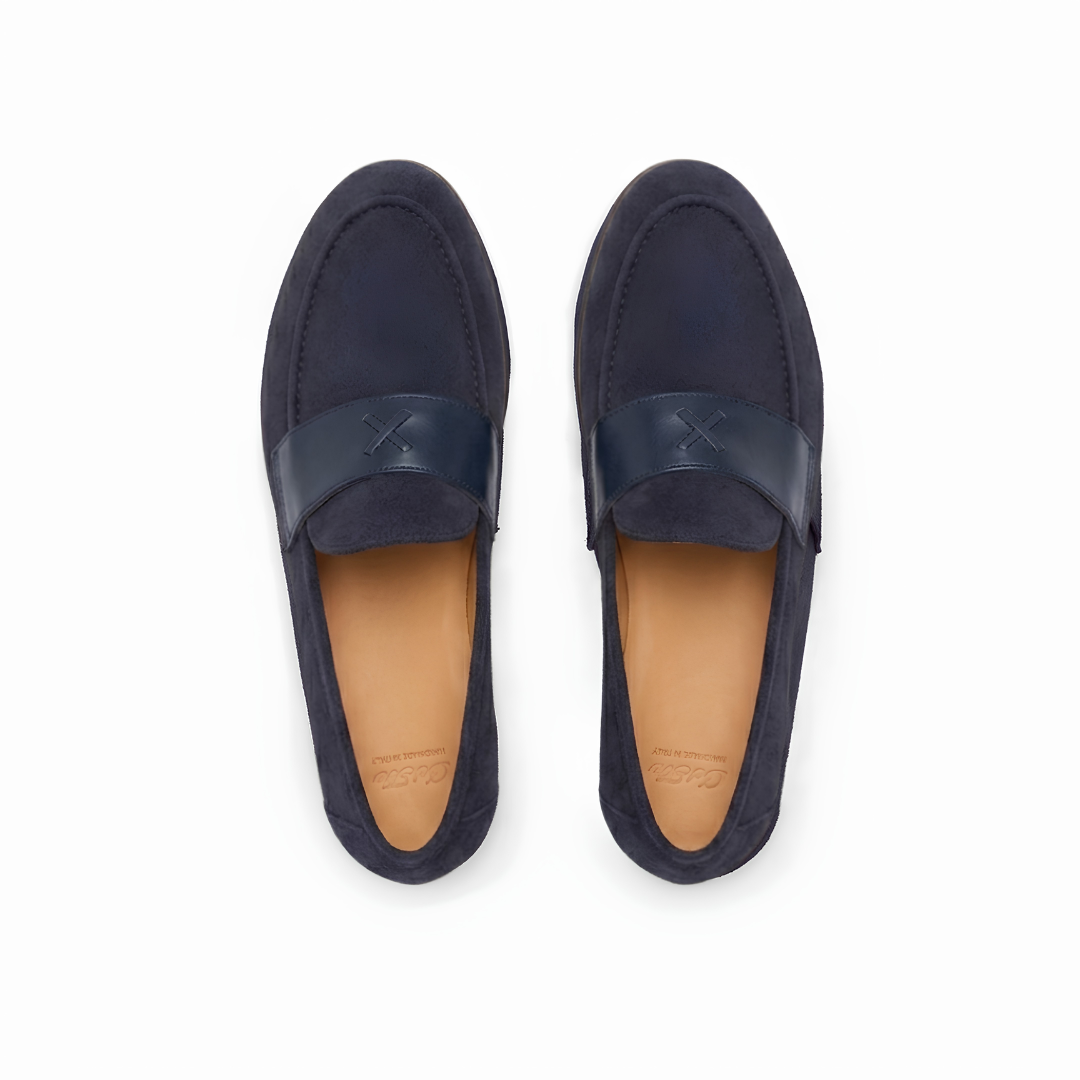 Men's Navy Suede Centesimo