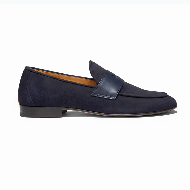 Men's Navy Suede Centesimo