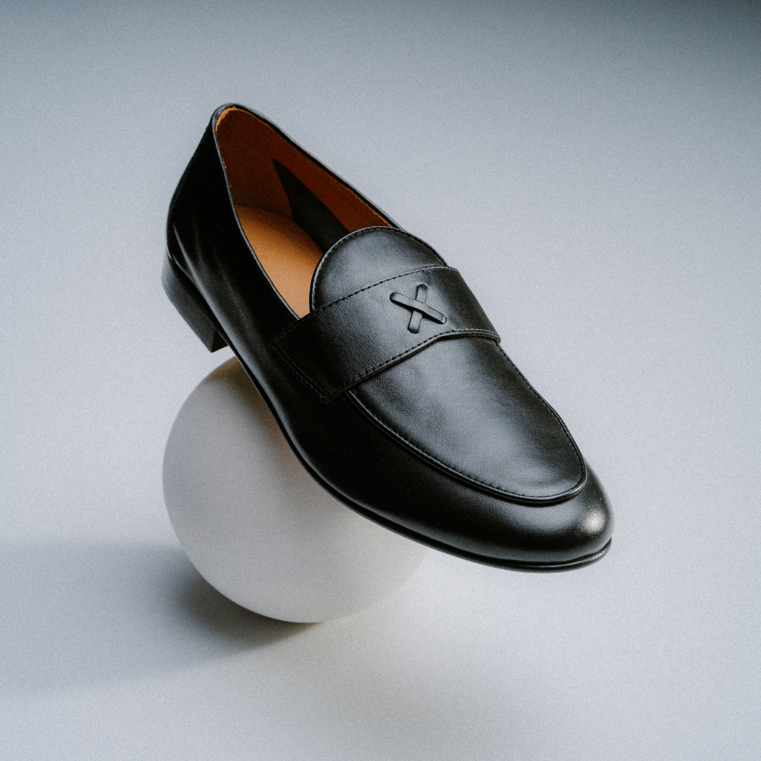 Men's Black Leather Centesimo