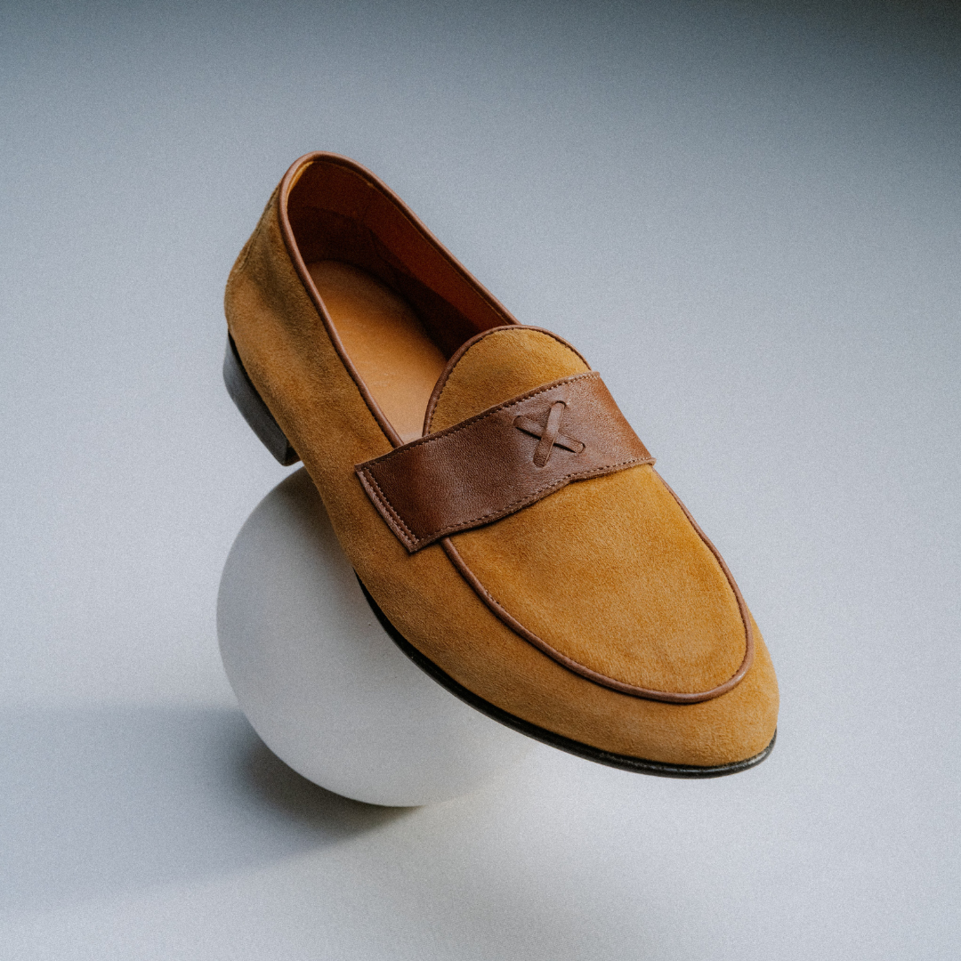Men's Tan Suede Centesimo