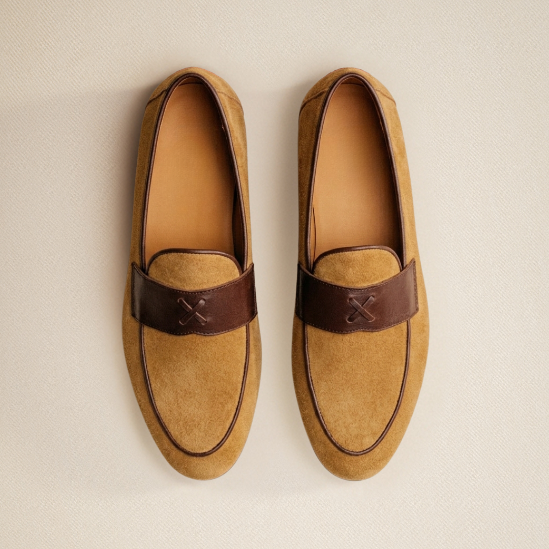 Men's Tan Suede Centesimo