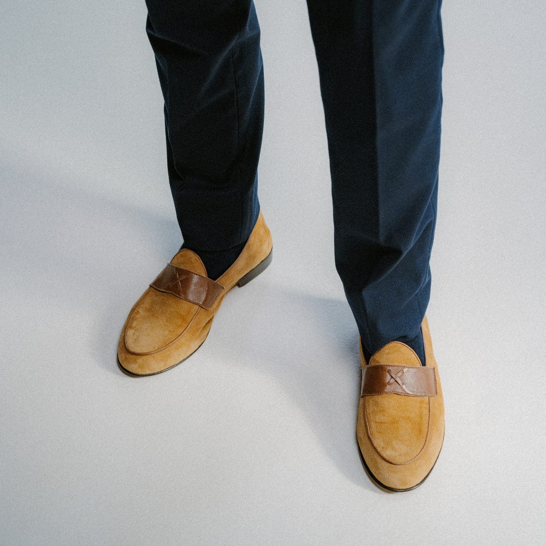 Men's Tan Suede Centesimo