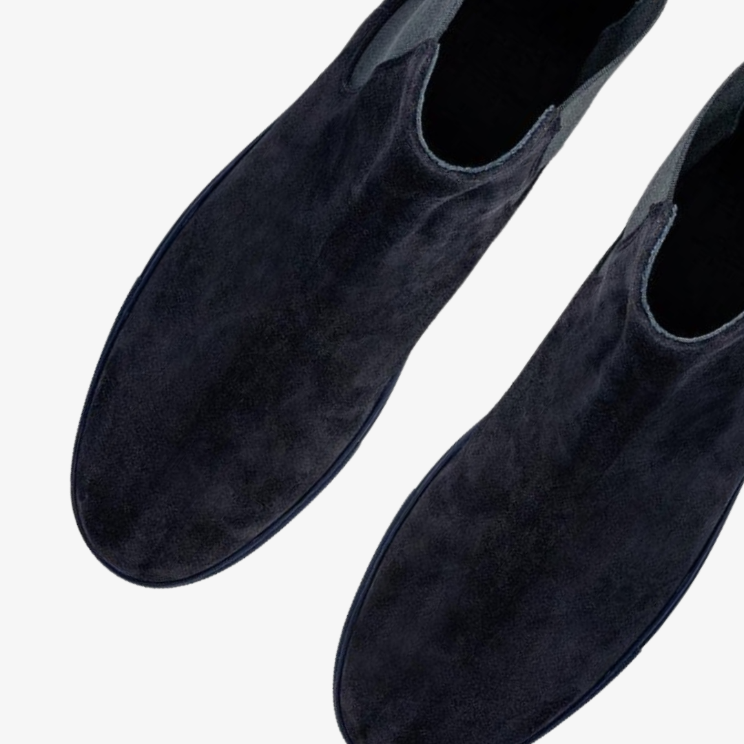 Men's Navy Suede Chelsea Sneaker