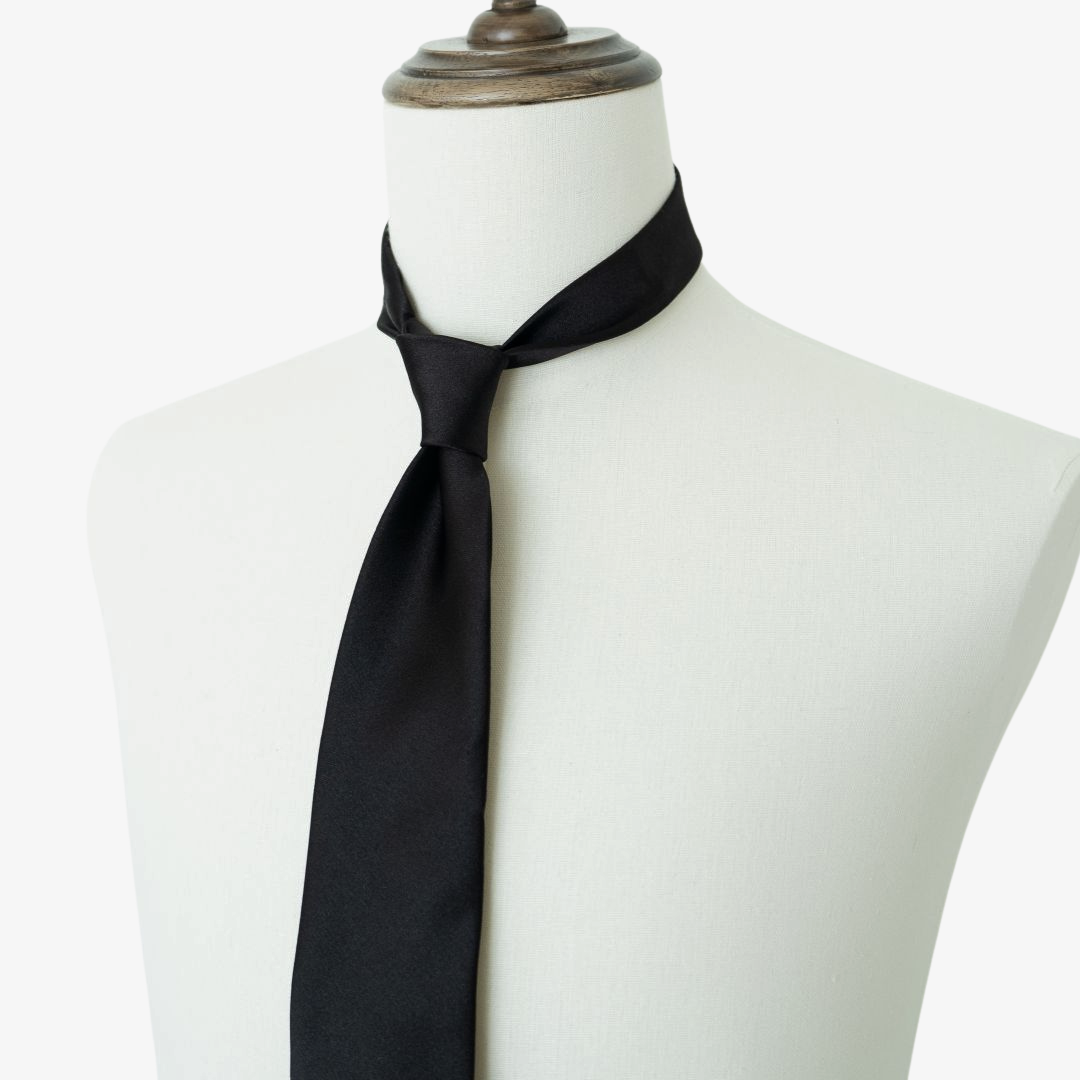Classic Satin Tie - Black