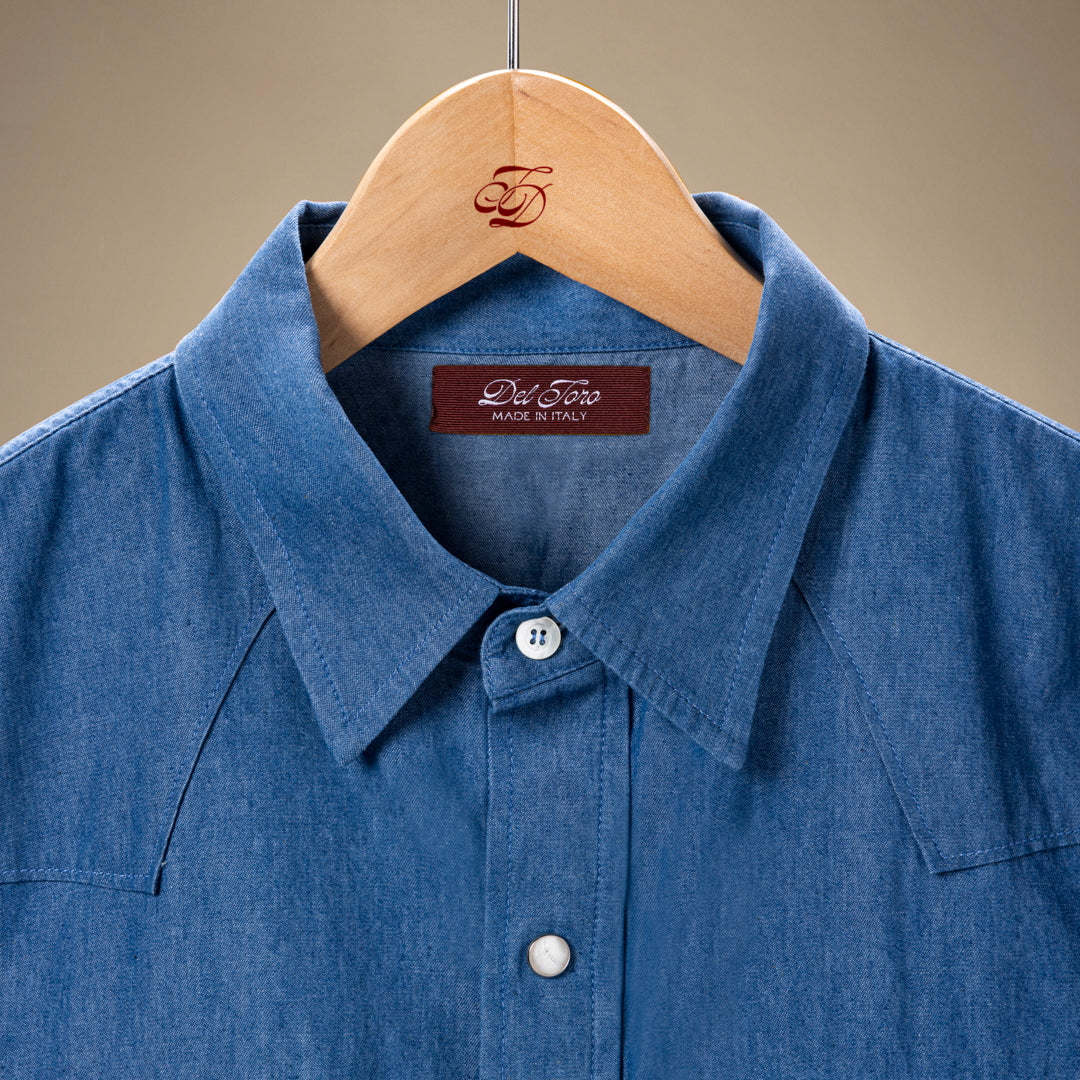 Western Shirt - Solid Blue