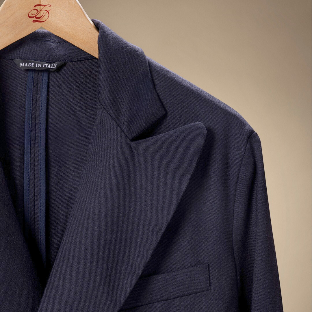 Double Breasted Chore Blazer - Navy