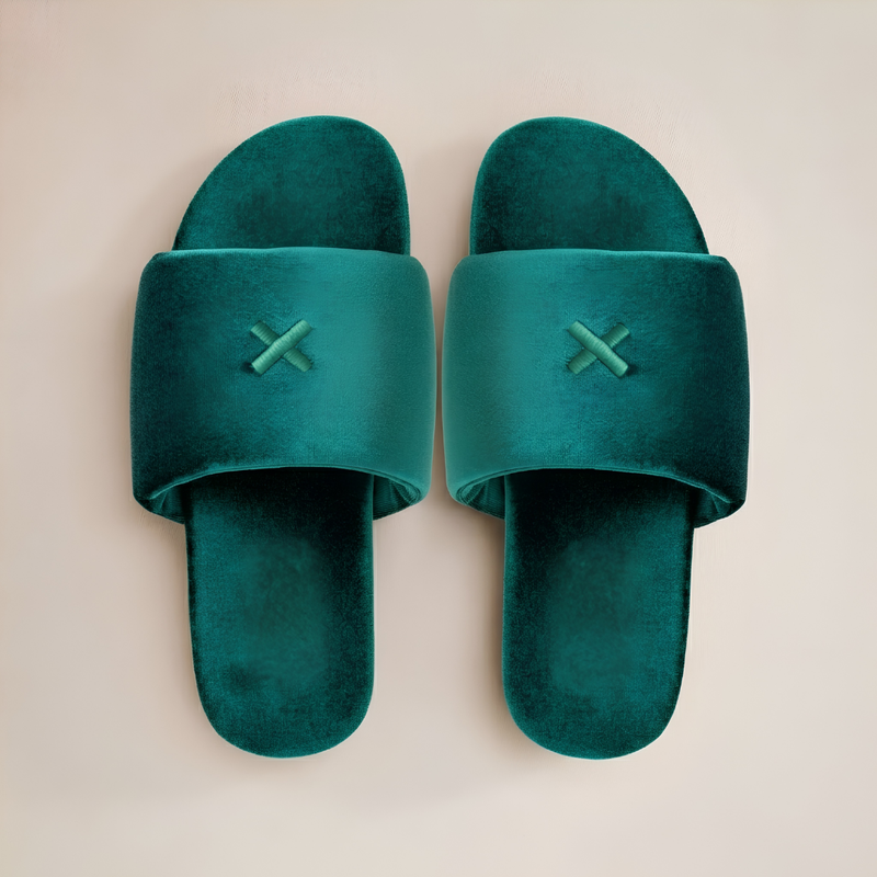 Men's Emerald Velvet House Slide