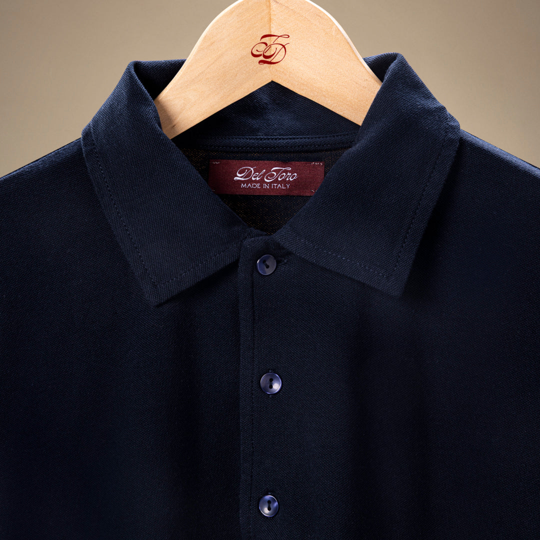 Long Sleeve Polo - Navy
