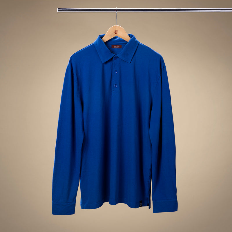 Long Sleeve Polo - Royal Blue