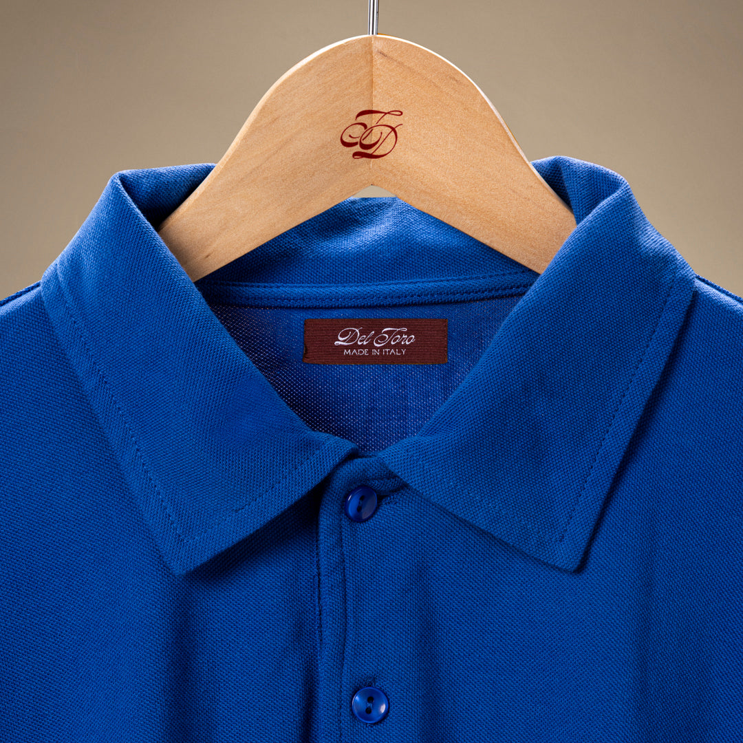 Long Sleeve Polo - Royal Blue