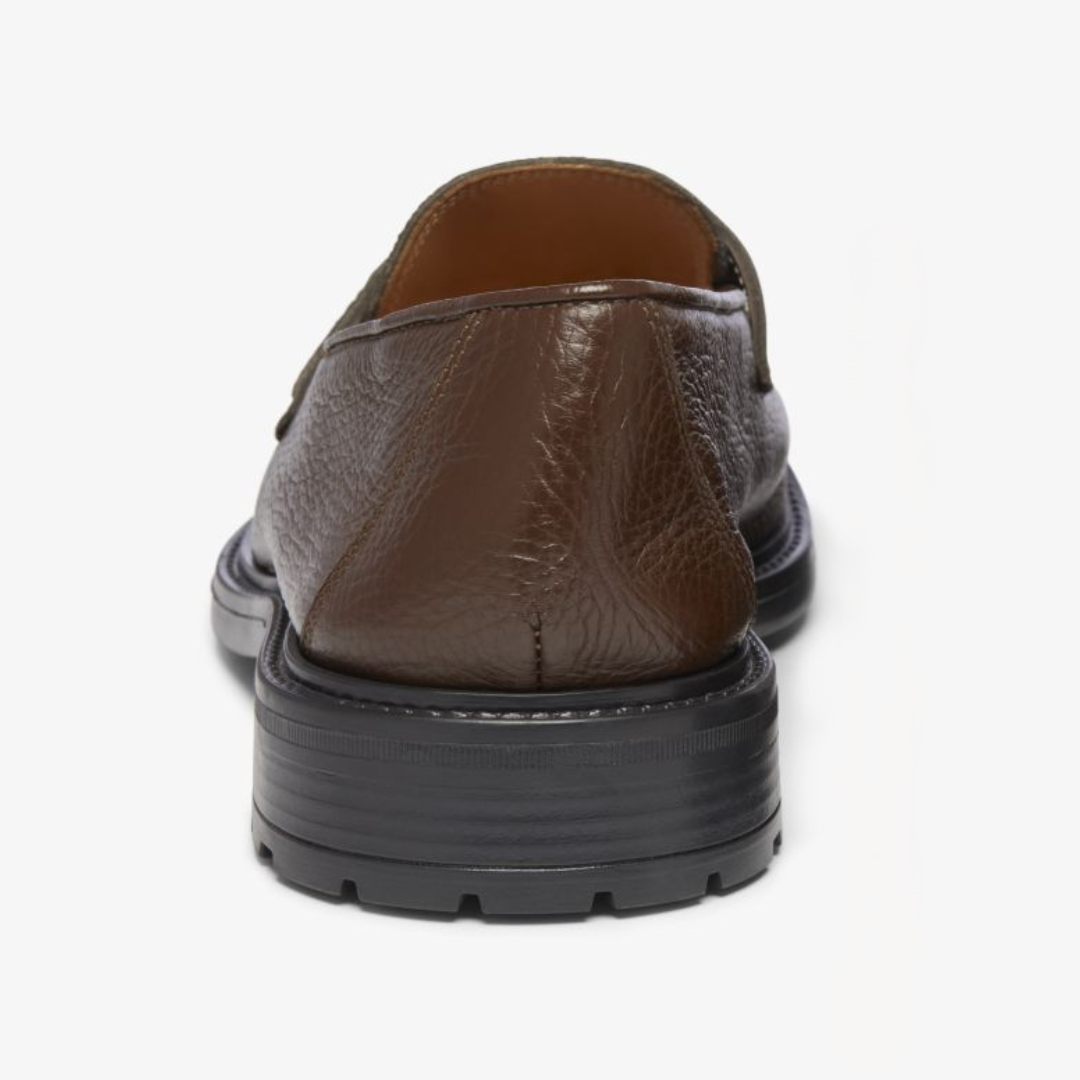Men's Brown Pebbled Leather Lug Centesimo