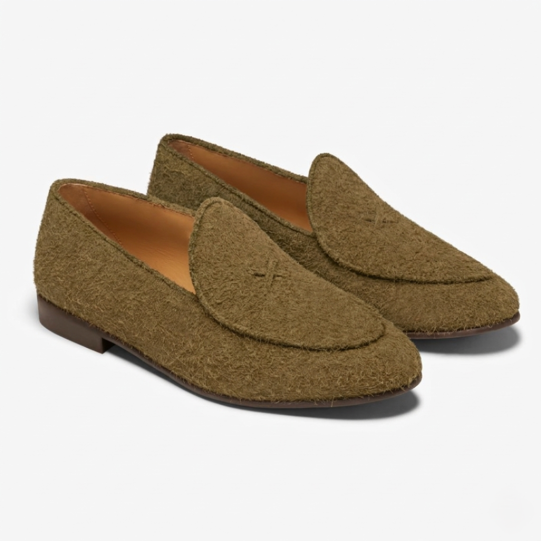 Men's Antelope Textured Suede Milano Loafer