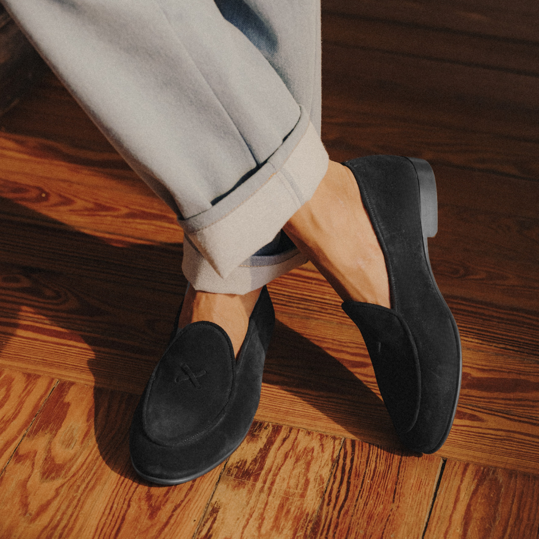 Men's Black Suede Milano Loafer
