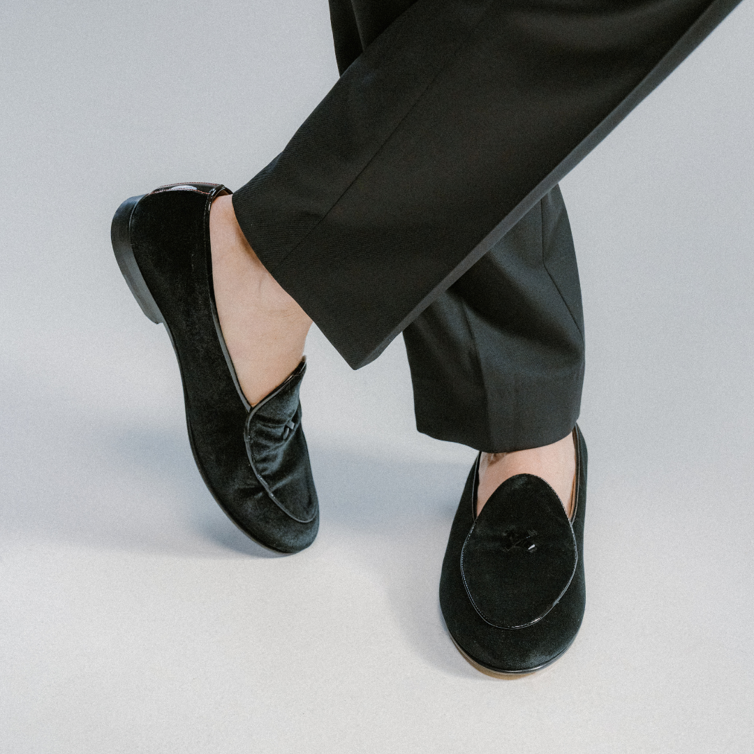 Men's Black Velvet Milano Loafer