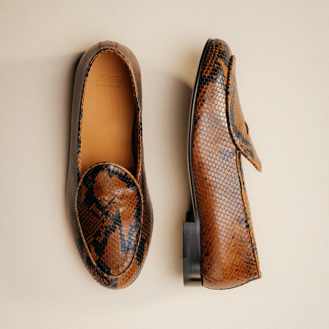 Men's Brown Snakeskin Milano Loafer