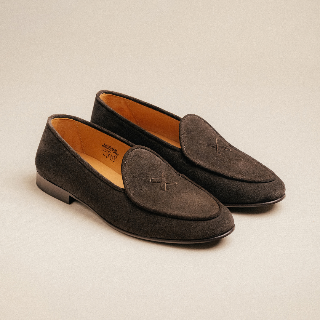 Men's Dark Brown Suede Milano Loafer