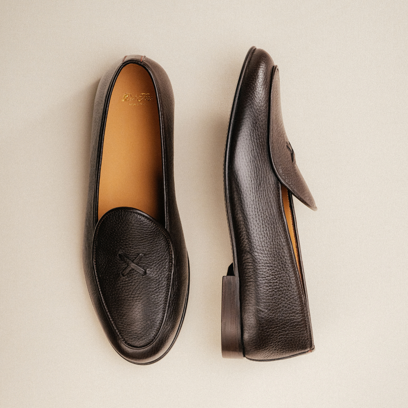 Men's Dark Brown Deerskin Milano Loafer