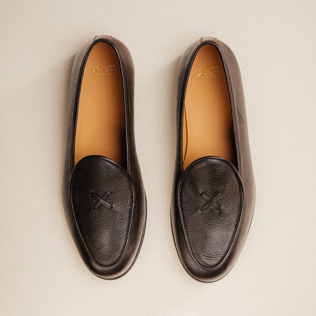 Men's Dark Brown Deerskin Milano Loafer