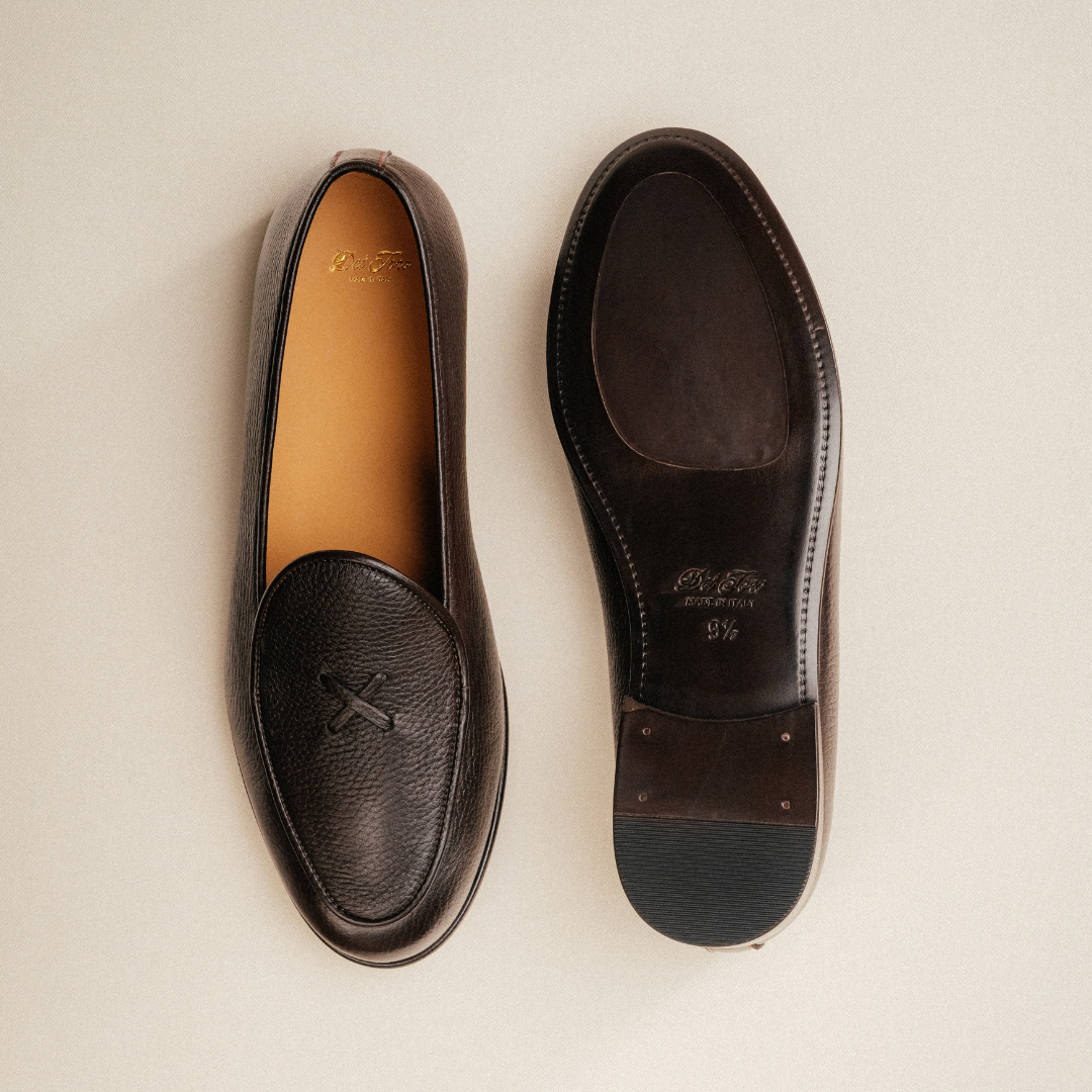 Men's Dark Brown Deerskin Milano Loafer