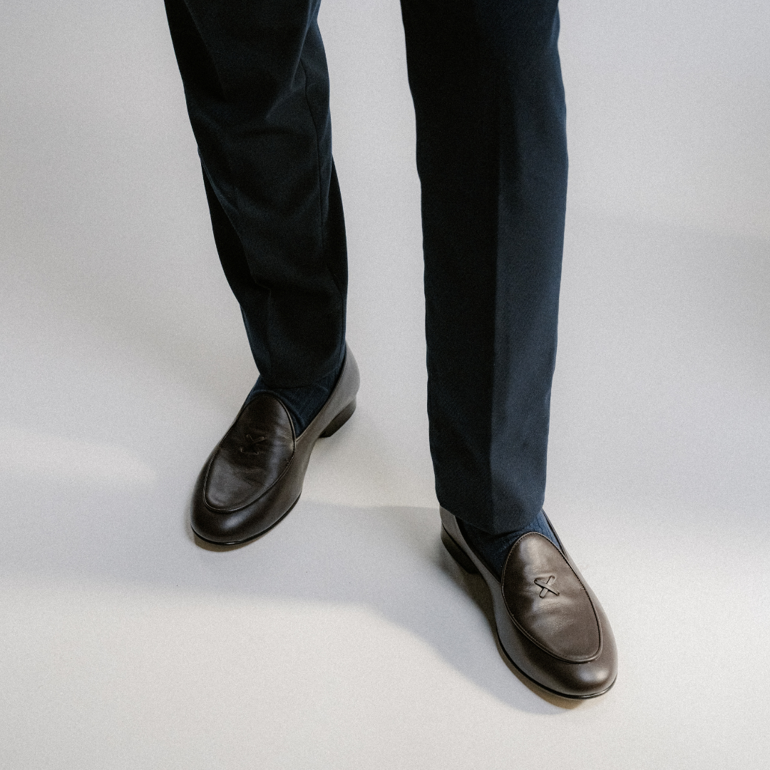 Men's Dark Brown Leather Milano Loafer