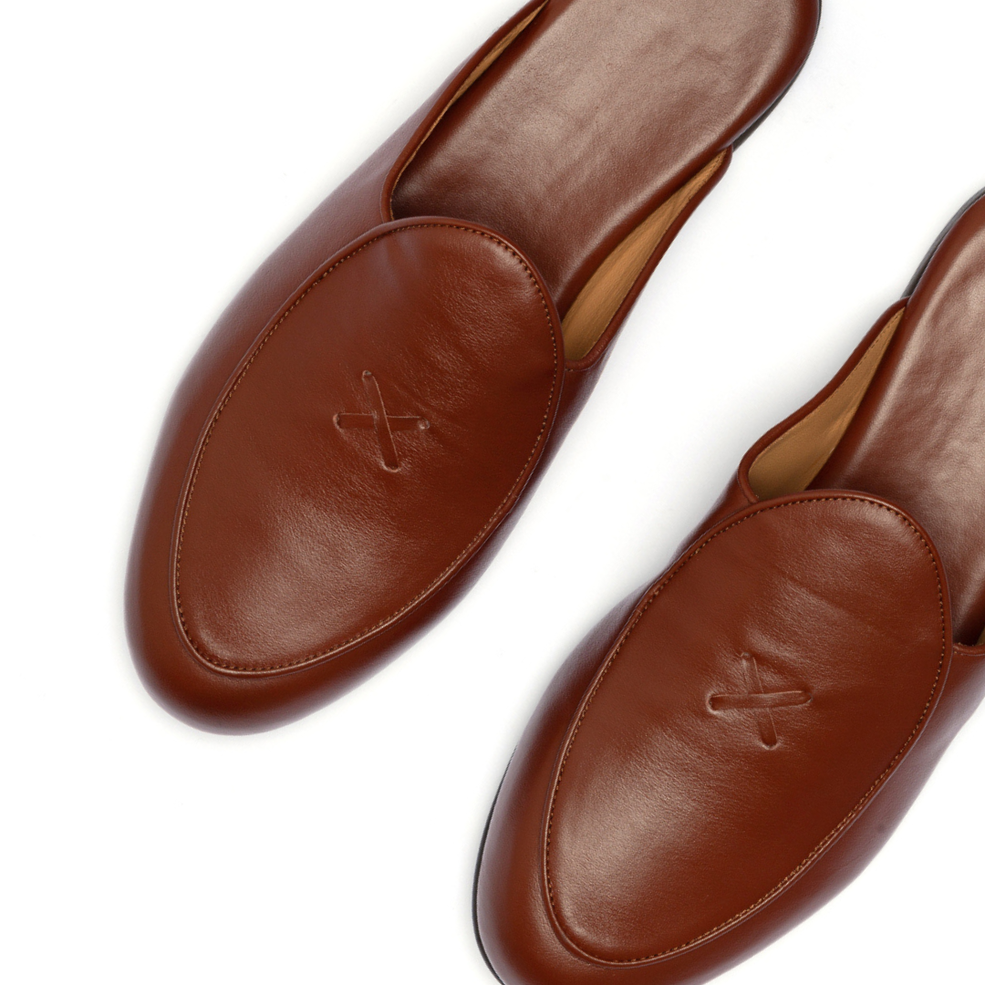Men's Light Brown Leather Milano Mule