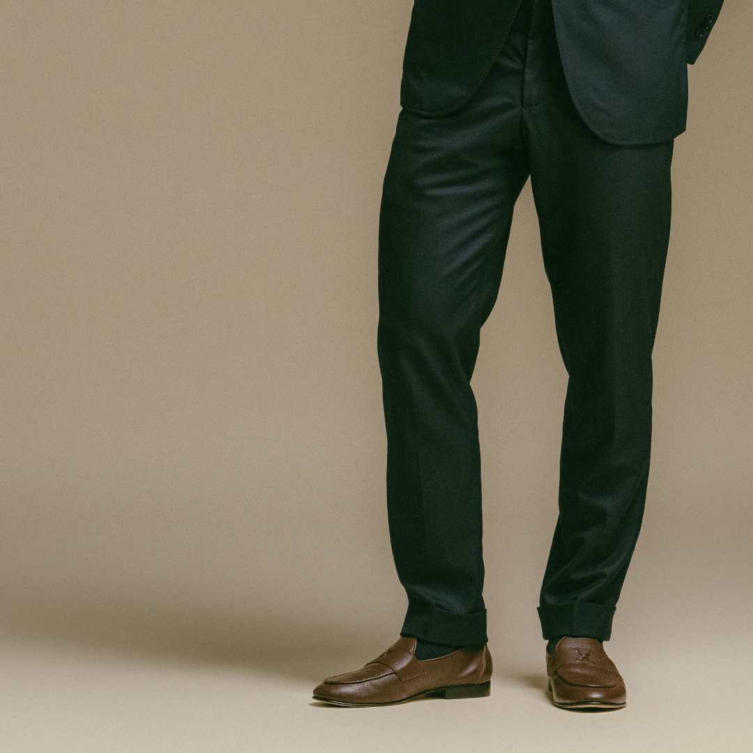 Men's Brown Pebbled Leather Centesimo
