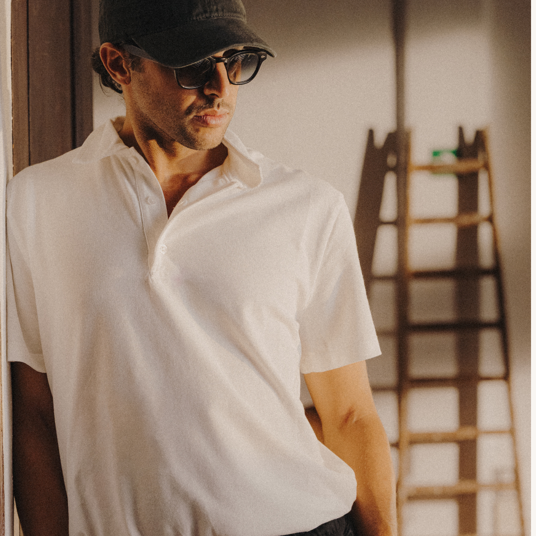 Short Sleeve Polo - Panna White