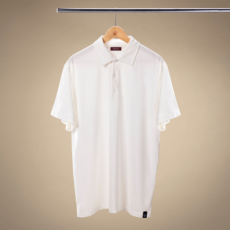 Short Sleeve Polo - Panna White