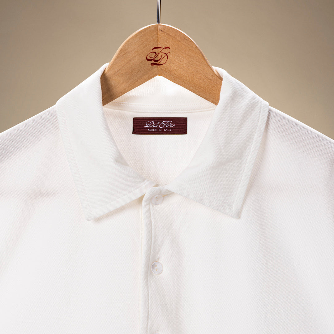 Short Sleeve Polo - Panna White