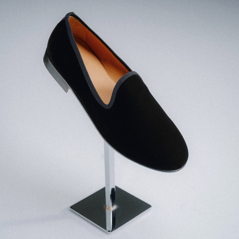 Men's Black Velvet Slipper II