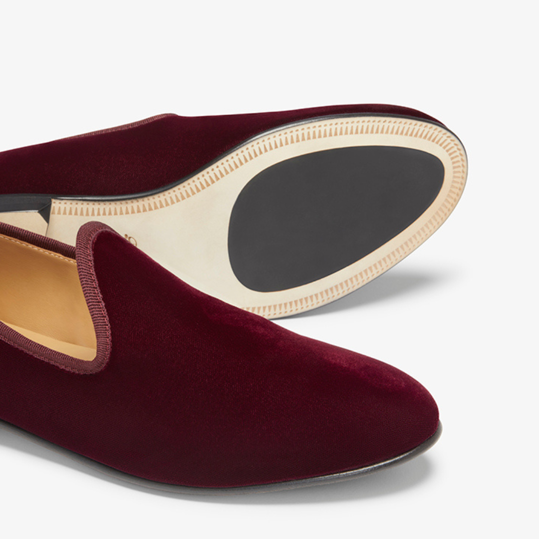 Men's Oxblood Velvet Slipper II