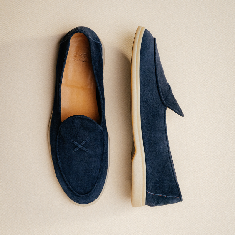 Men's Navy Suede Viaggio Loafer