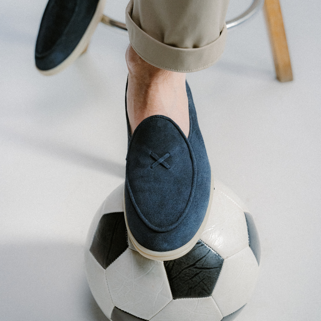 Men's Navy Suede Viaggio Loafer
