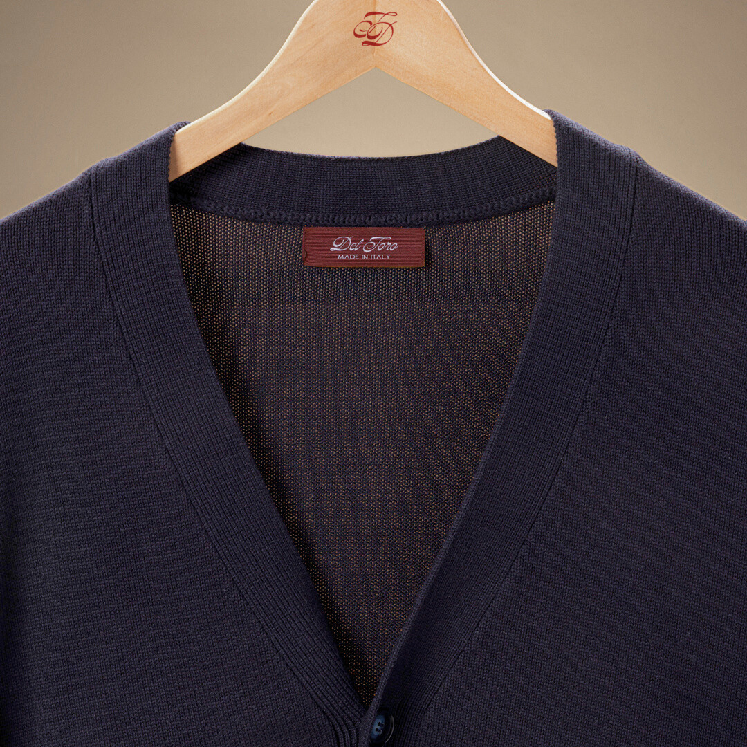 Men's Vintage Fit Cardigan - Solid Navy